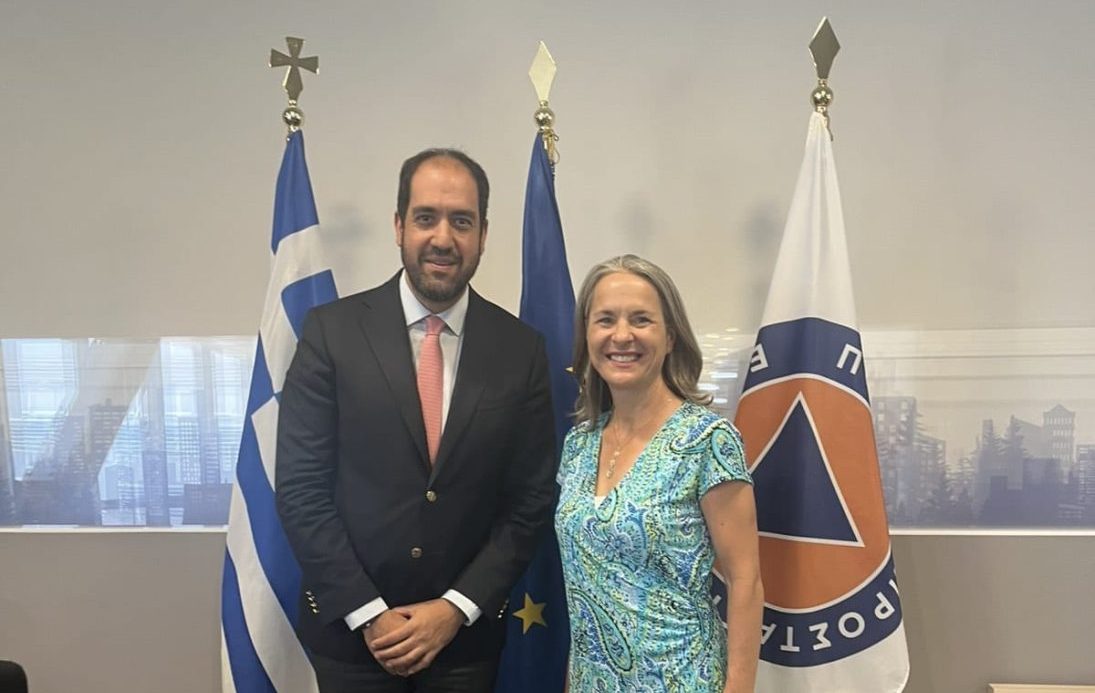 Συνάντηση Γιάννη Κεφαλογιάννη με την Επιτετραμμένη των ΗΠΑ Maria Olson