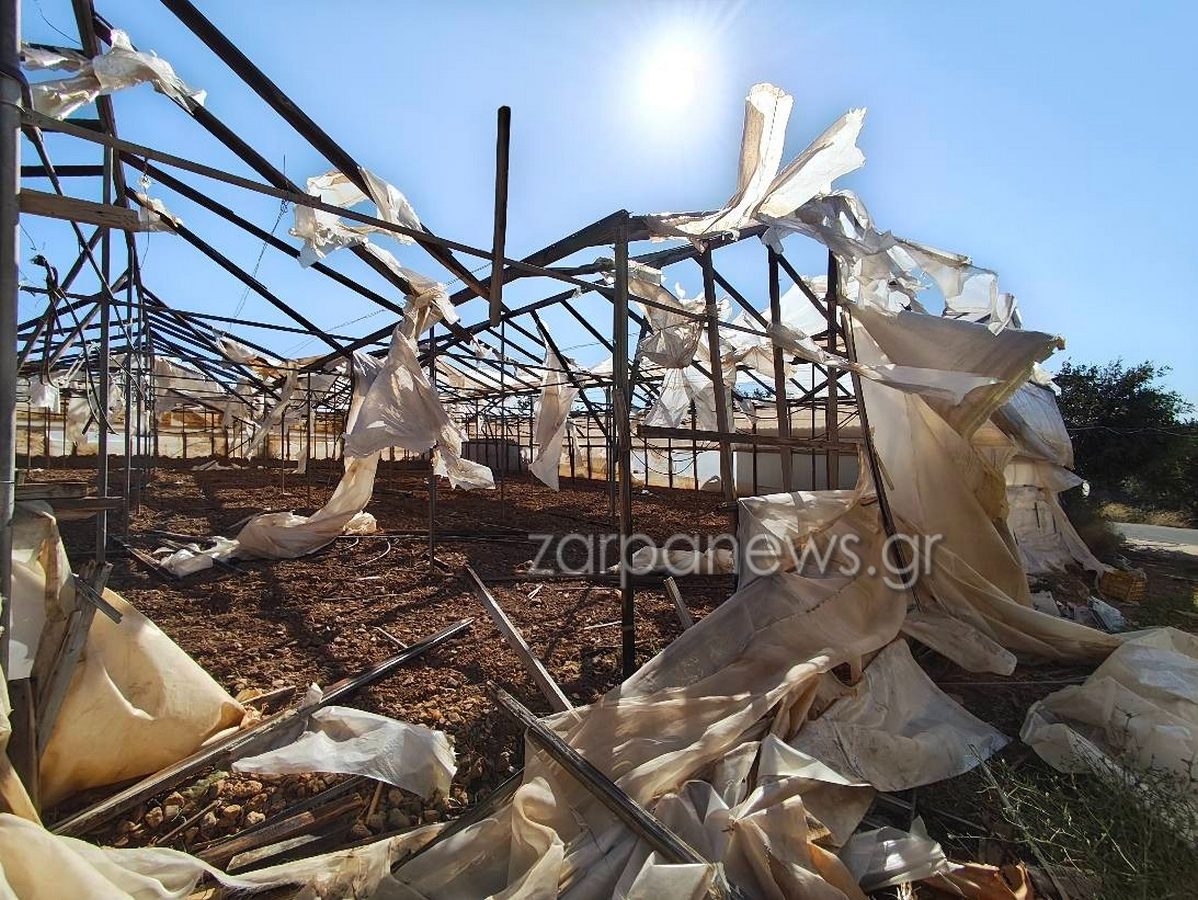 Χανιά | Τεράστιες καταστροφές στα θερμοκήπια από τους δυνατούς ανέμους στην Κουντούρα – Συγκλονιστικές φωτογραφίες και βίντεο