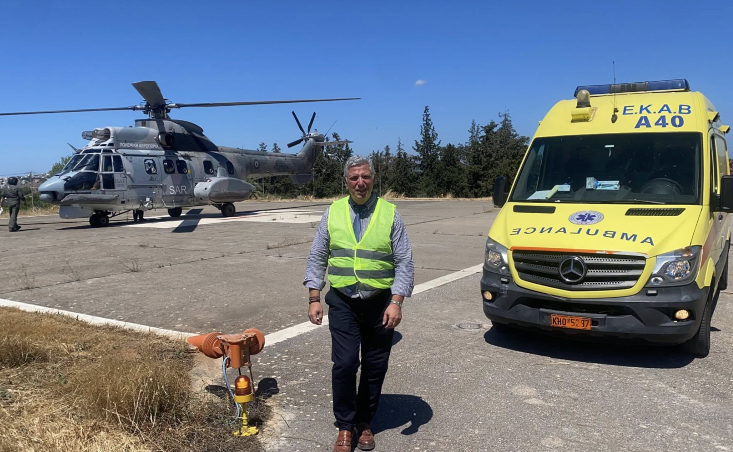 Αεροδιακομιδή ναυτικού από εμπορικό πλοίο νότια της Κρήτης – Μεταφέρθηκε στο Νοσοκομείο Χανίων