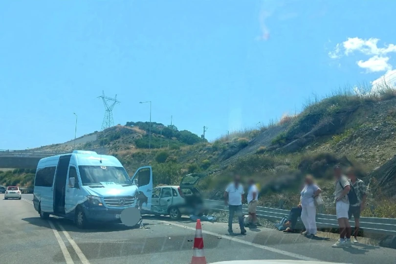 Ηράκλειο: Τροχαίο μετά τον κόμβο Αγίας Βαρβάρας – Σύγκρουση δύο οχημάτων με έναν τραυματία