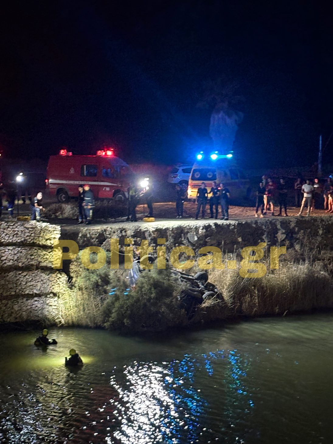 Ηράκλειο: Αυτοκίνητο έπεσε στις εκβολές του ποταμού Γιόφυρου – Επί ποδός οι Αρχές